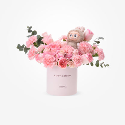 Labubu Pink Bloom Birthday Box