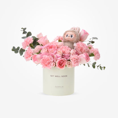 Labubu Pink Bloom Get Well Soon Box