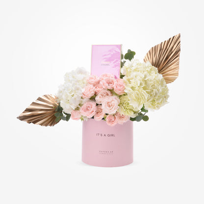 Golden Grace – It’s a Girl Flower Box with Chanel Chance