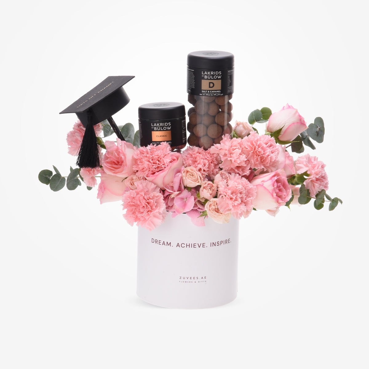 Cap & Kindness – Graduation Bloom Box with Lakrids – Zuvees.ae