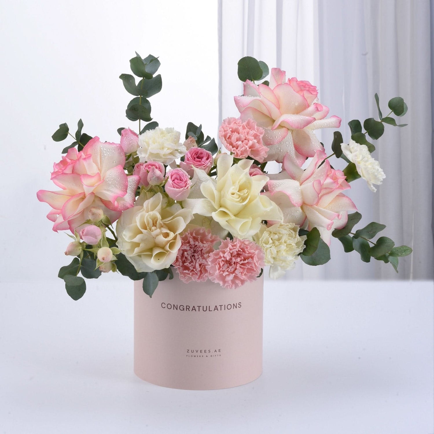 Blush Serenity Congratulations Bloom Box - Zuvees.ae