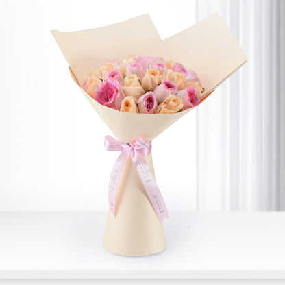 Peach &amp; Pink Delight with Chocolate Combo - Zuvees.ae