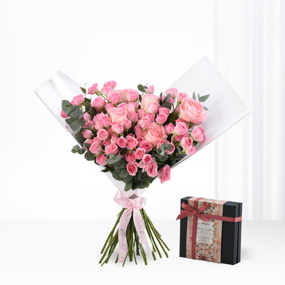 Pink Perfection with Chocolate Combo - Zuvees.ae