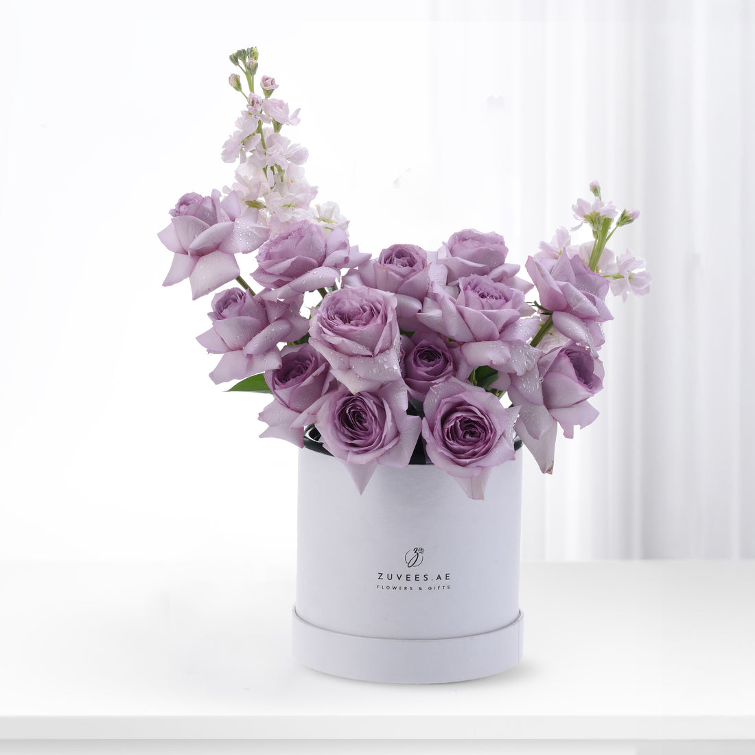 Lavender Bliss In White Bloom Box