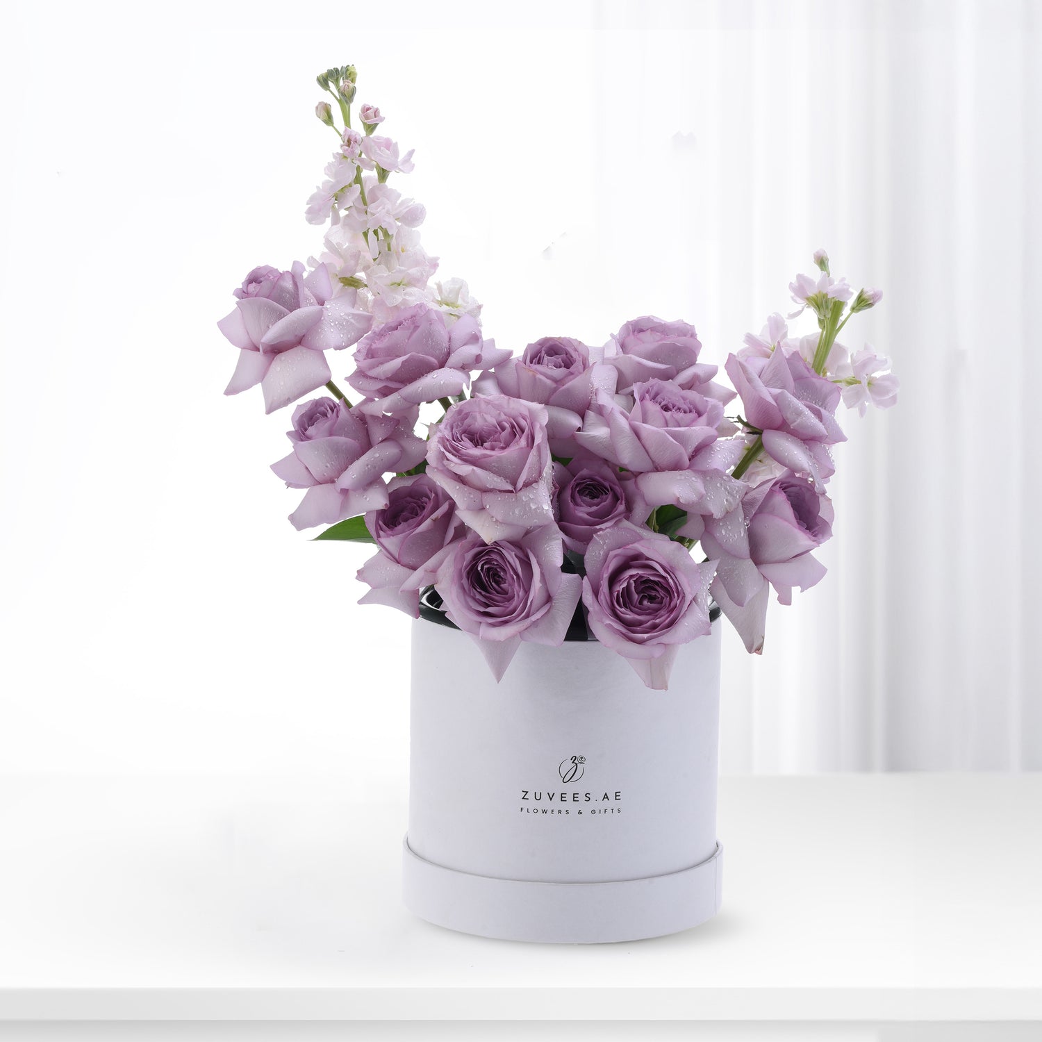 Lavender Bliss In White Bloom Box