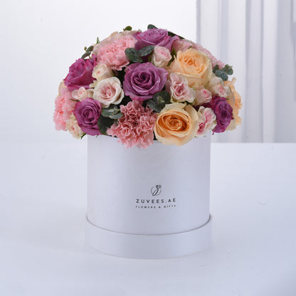 Blush &amp; Lavender White Bloom Box