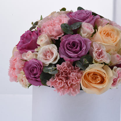 Blush &amp; Lavender White Bloom Box