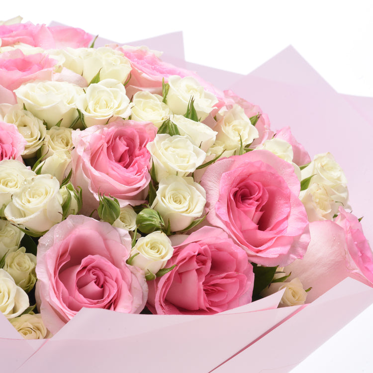 Crown of Petals – 50 Roses Zuvees Signature Bouquet