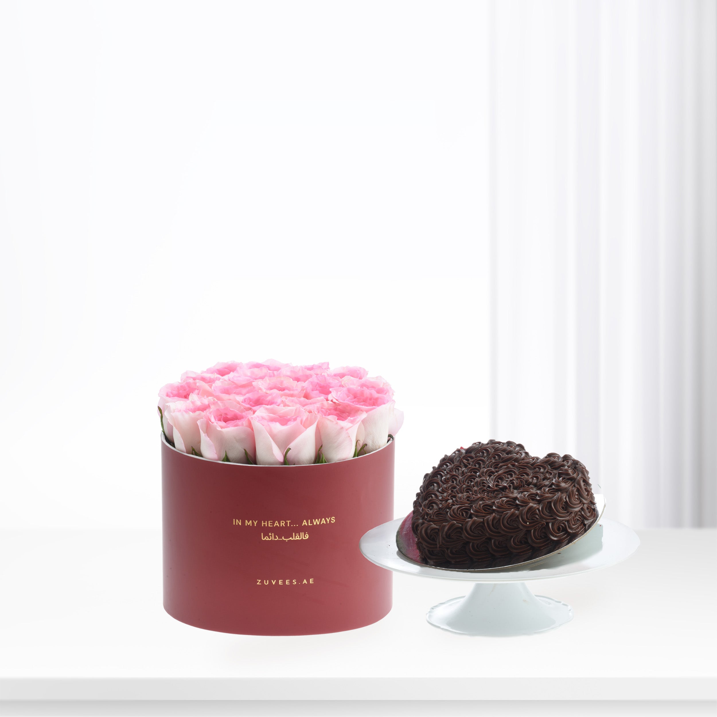 Pink in Bloomlight In Red Box Cake Combo - Zuvees.ae