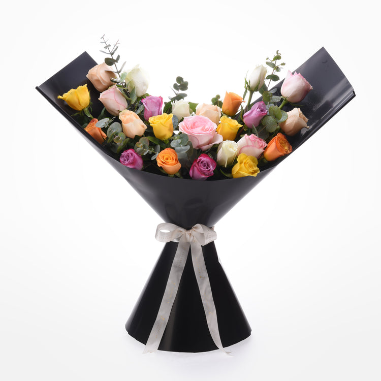 Modern Melange Mix Roses Bouquet