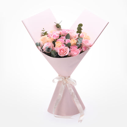 Pastel Petals Rose Bouquet