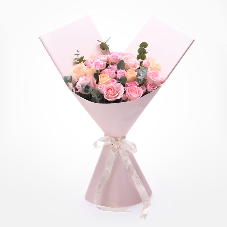 Pastel Petals Rose Bouquet