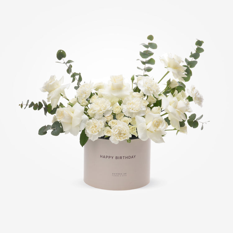 Ethereal White Bloom Birthday Box